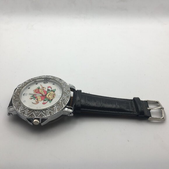 Eternal Love Hardy Style Women's Watch Rhinestone Yellow Rose Heart Japan - Picture 7 of 13